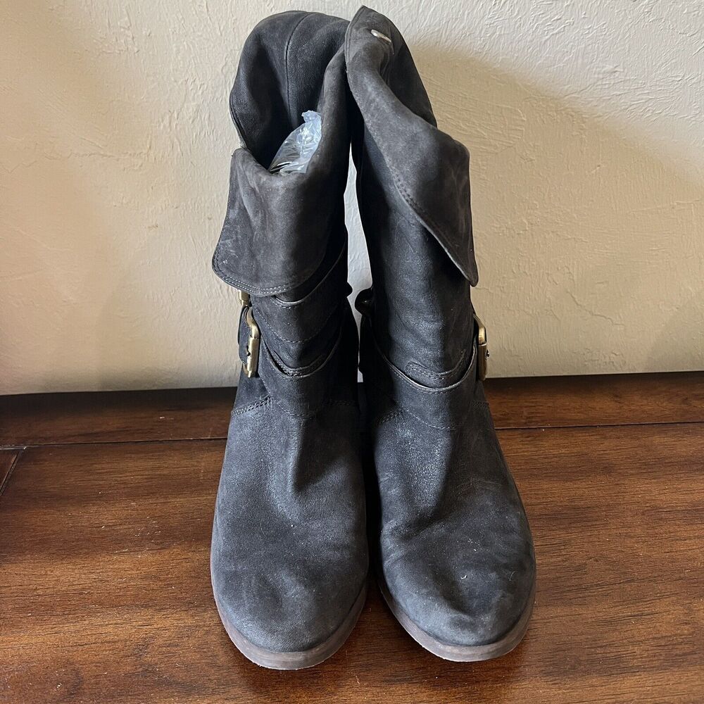 Donald J Pliner Womens Danee Western Mid Calf Buckle Booties Size 7.5 M Leather - Picture 4 of 11